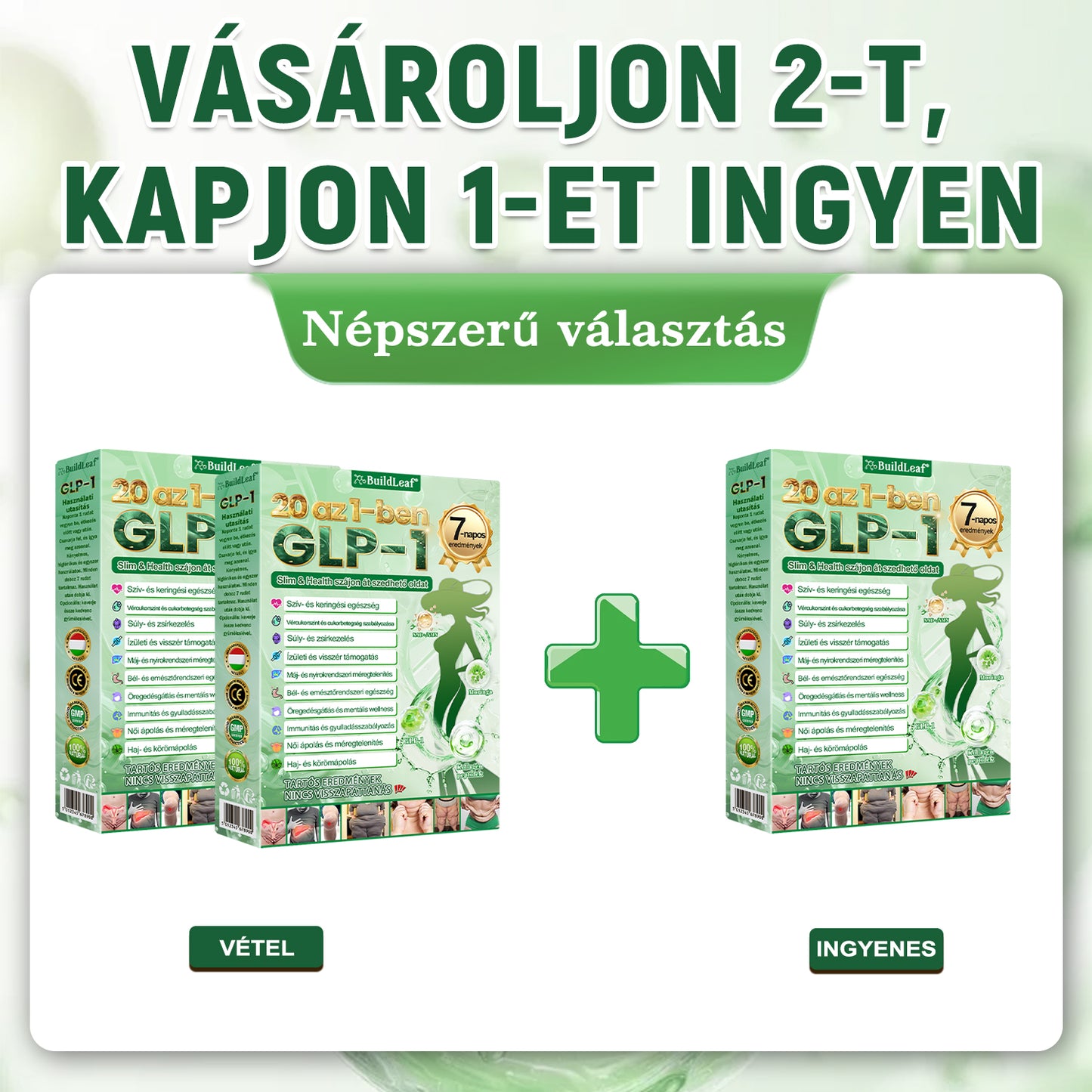 🍃Hivatalos áruház | BuildLeaf GLP-1 20 az 1-ben Karcsúsító és egészséges szájon át szedhető folyadék (naponta egyszer, 7 napon belül hat) ✅ Támogatja a testsúlyt és a nők egészségét, miközben feszesíti a bőrt és fokozza a vitalitást