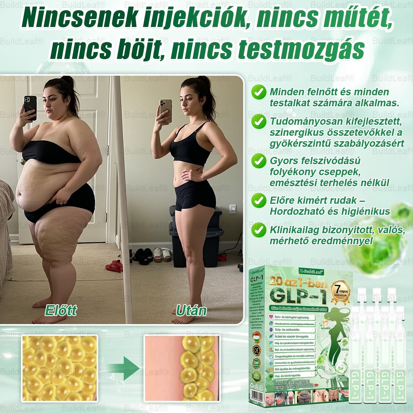 💥Utolsó 5 darab – 50% kedvezmény! 🌿 A készlet véges! Szerezd be MOST a BuildLeaf® cseppeket, és élvezd a gyors fogyást féláron! 💪
